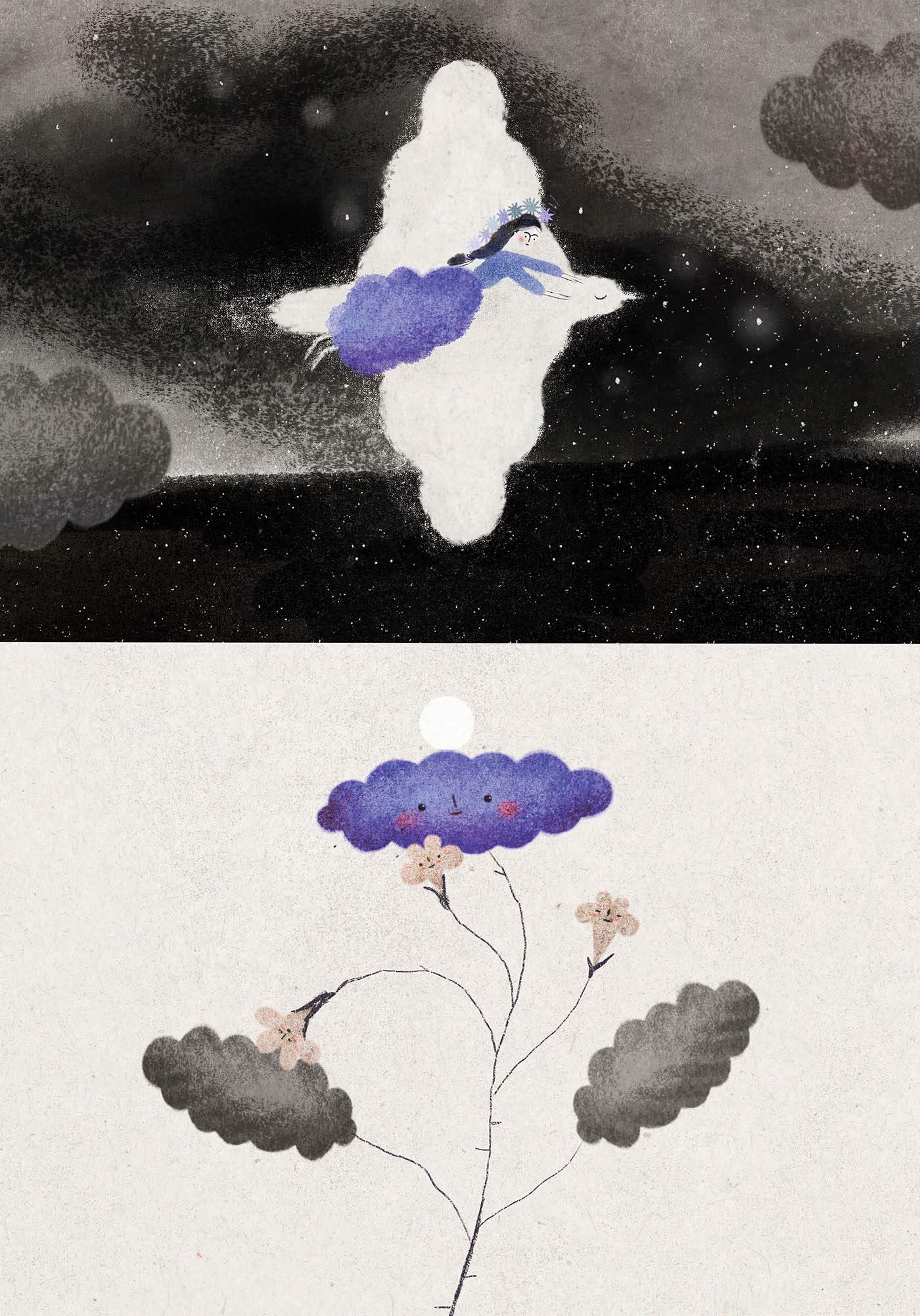 An illustration to Miklós Mészöly’s children’s story Miss Sloe