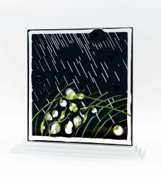 Haiku – eső a tónál