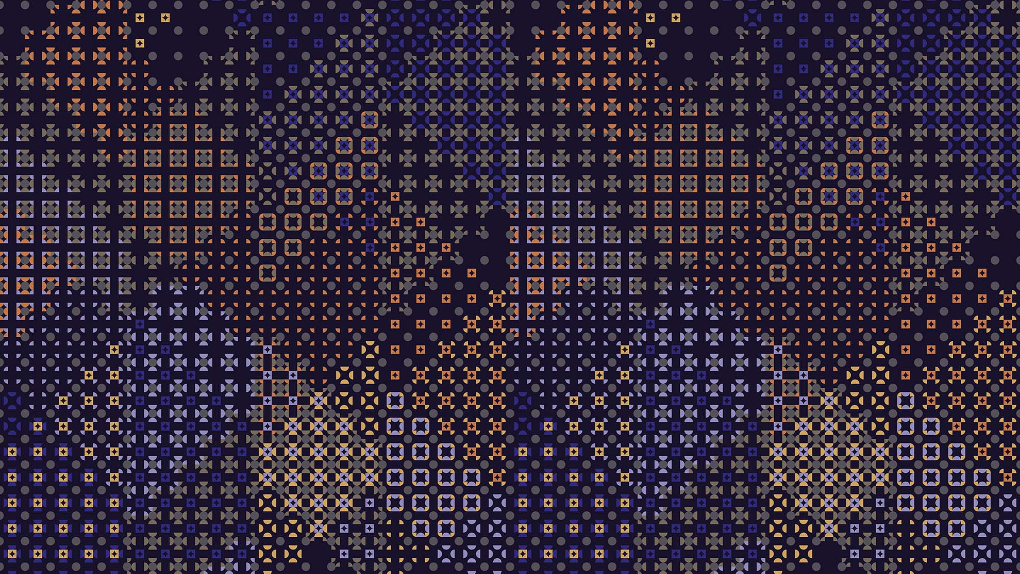 Wall-paper with Overlap One Another pattern